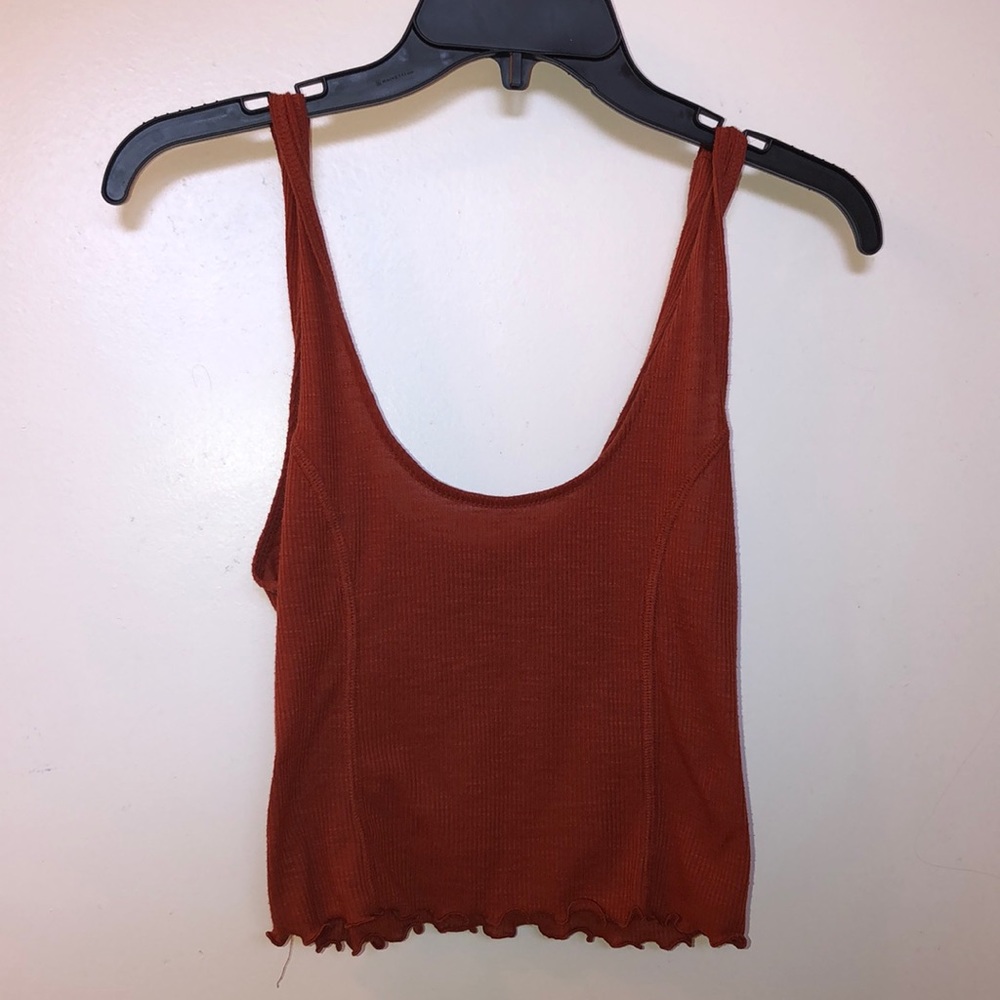 Burnt orange crop top